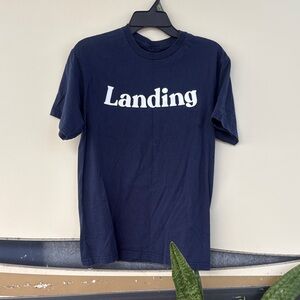 Navy Blue 'Landing' T-Shirt